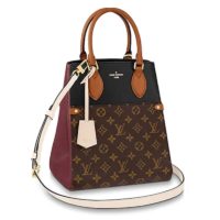 Louis Vuitton LV Women Fold Tote MM Monogram Canvas Calfskin Leather