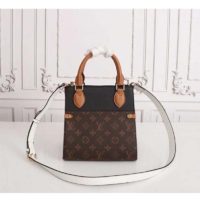 Louis Vuitton LV Women Fold Tote MM Monogram Canvas Calfskin Leather