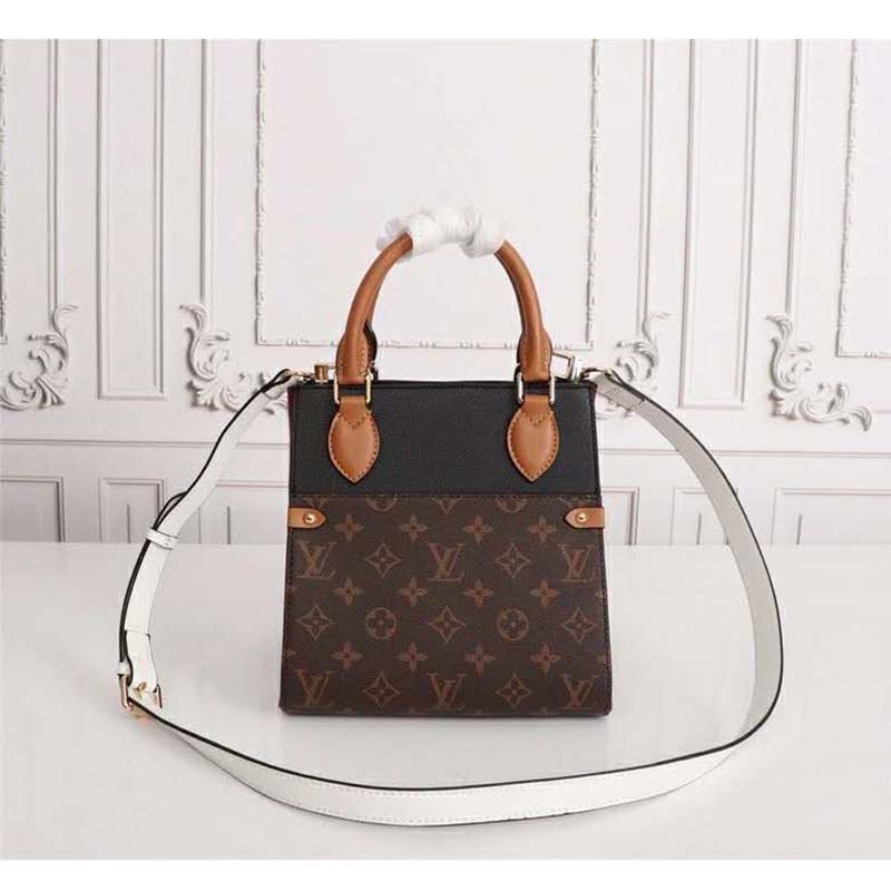 Authenticated Used Louis Vuitton Fold Tote MM M45409 Monogram Canvas Calf  Leather Handbag Shoulder Bag 