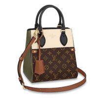 Louis Vuitton LV Women Fold Tote PM Monogram Canvas Calfskin Leather