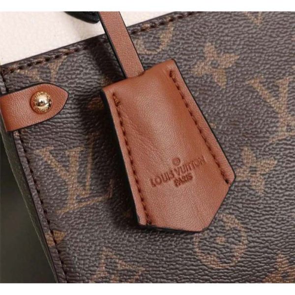 Louis Vuitton LV Women Fold Tote PM Monogram Canvas Calfskin Leather (6)
