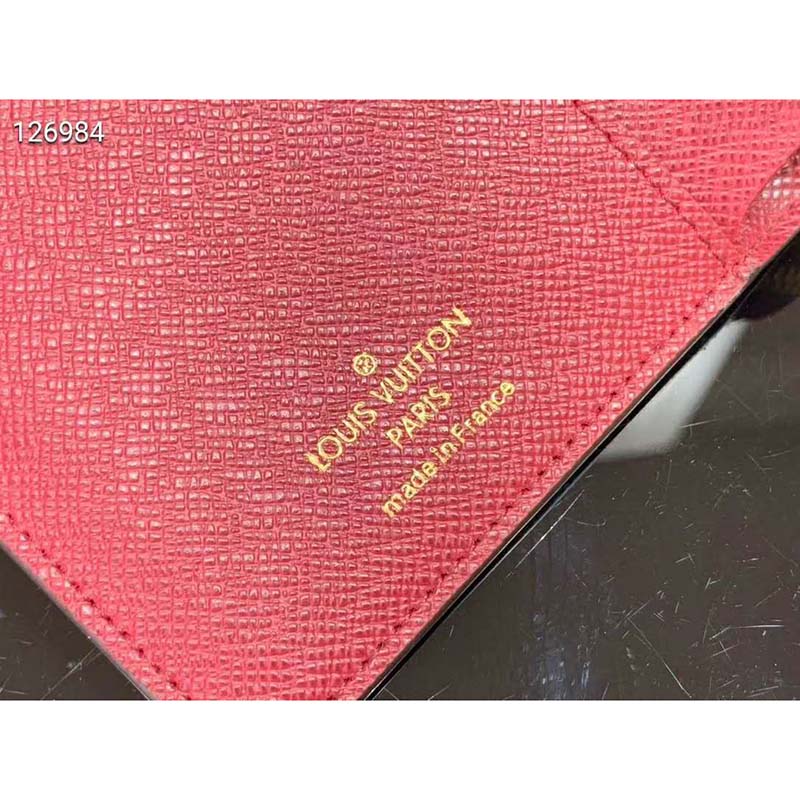 LOUIS VUITTON Juliette Monogram Canvas Wallet Rose pink