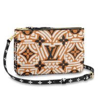 Louis Vuitton LV Women LV Crafty Double Zip Pochette Monogram Coated Canvas