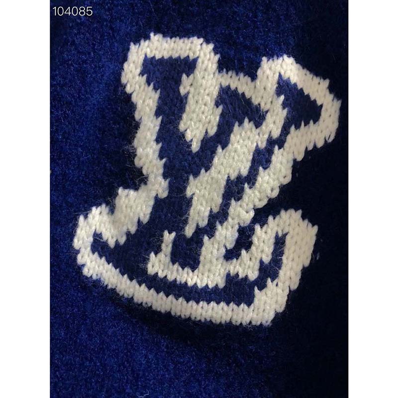 Louis Vuitton Blue Intarsia Logo Knit Sweater in Baden-Württemberg