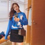 Louis Vuitton LV Women LV Scribbles Intarsia Crewneck Graphic Knit Loose Fit - Image 2