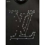 Louis Vuitton LV Men LV Stitch Print Embroidered T-Shirt Regular Fit Cotton-Black – Bild 6