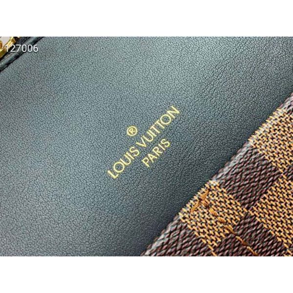 Louis Vuitton LV Women Maida Handbag Damier Ebene Coated Canvas (6)