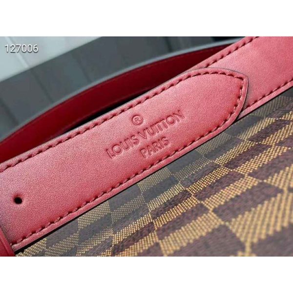 Louis Vuitton LV Women Maida Handbag Damier Ebene Coated Canvas (7)