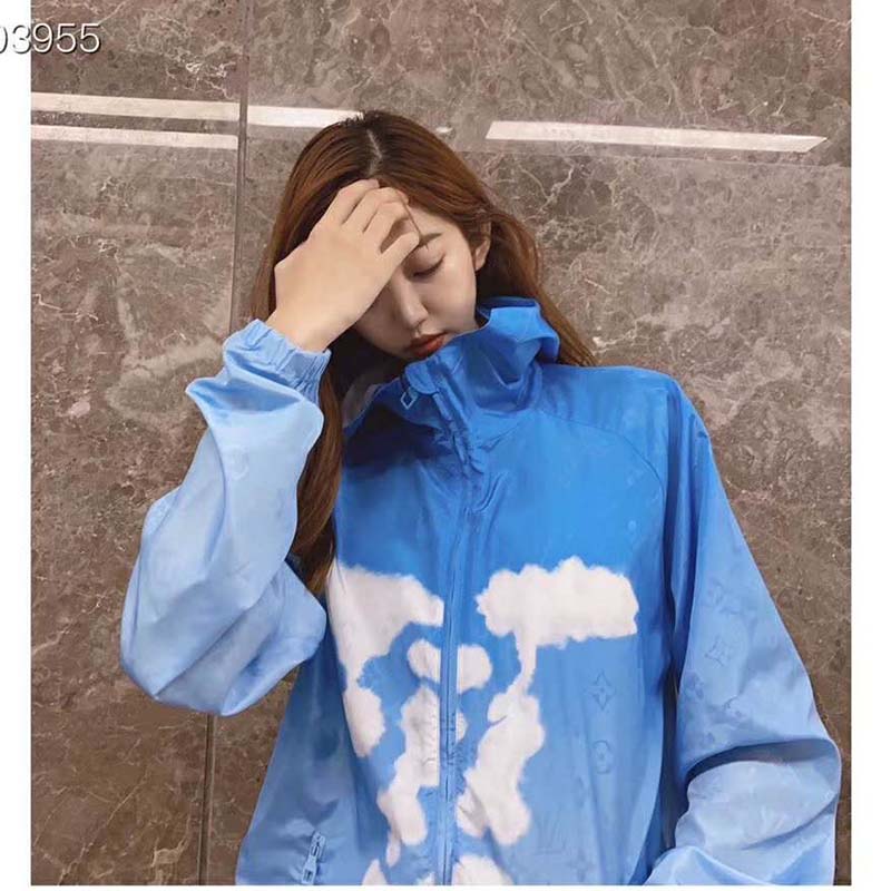 Blue cloud lv monogram jacket｜TikTok Search