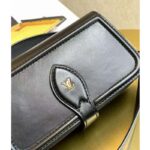 Louis Vuitton LV Women Officier Pouch Black Cowhide Leather Monogram-Canvas - Image 7