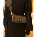 Louis Vuitton LV Women Officier Pouch Black Cowhide Leather Monogram-Canvas - Image 14