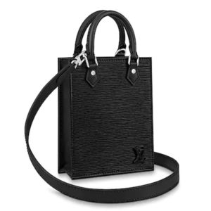 Louis Vuitton LV Women Petit Sac Plat Bag Epi Cowhide Leather-Black