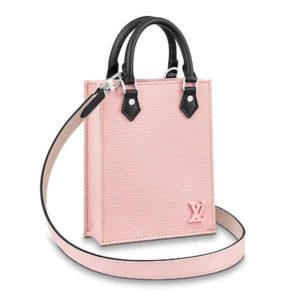 Louis Vuitton LV Women Petit Sac Plat Bag Epi Cowhide Leather-Pink