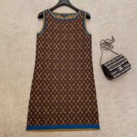 Louis Vuitton LV Women Retro Monogram Knit Dress Henne Regular Fit