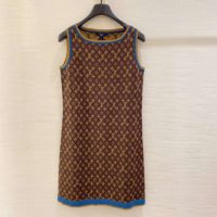 Louis Vuitton LV Women Retro Monogram Knit Dress Henne Regular Fit