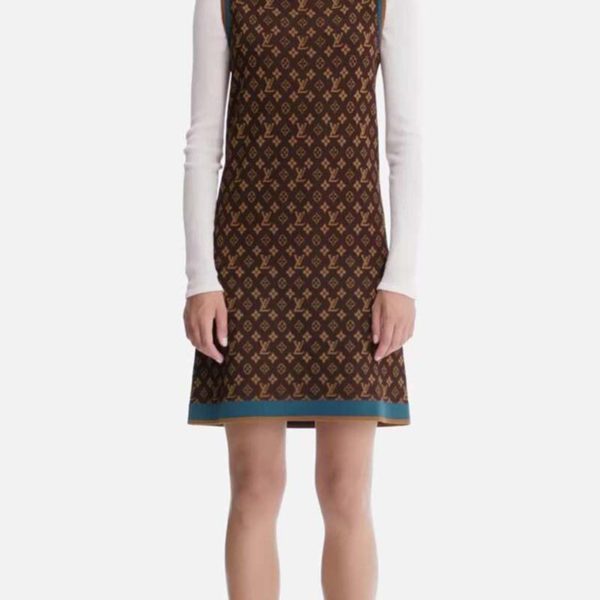 Louis Vuitton LV Women Retro Monogram Knit Dress Henne Regular Fit (2)