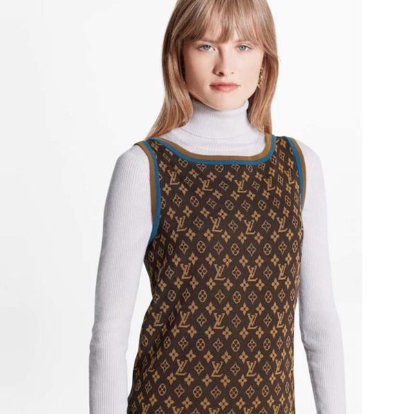 Louis Vuitton LV Women Retro Monogram Knit Dress Henne Regular Fit (3)