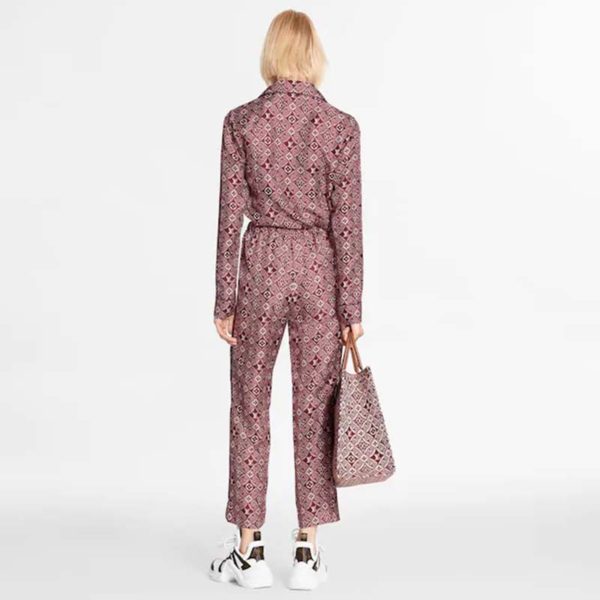 Louis Vuitton LV Women Since 1854 Silk Long-Sleeved Pajama Top Monogram Flowers (4)