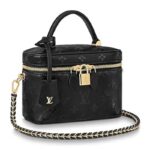 Louis Vuitton LV Women Vanity PM Handbag Black Monogram-Embossed Lambskin