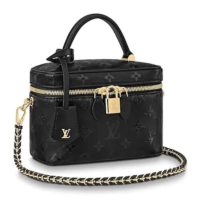Louis Vuitton LV Women Vanity PM Handbag Black Monogram-Embossed Lambskin