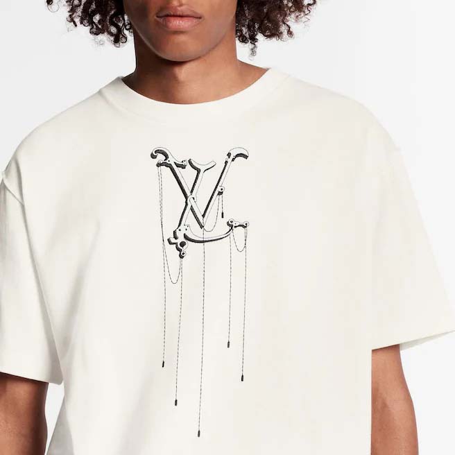 Louis Vuitton Bead-Embroidered Cotton T-Shirt