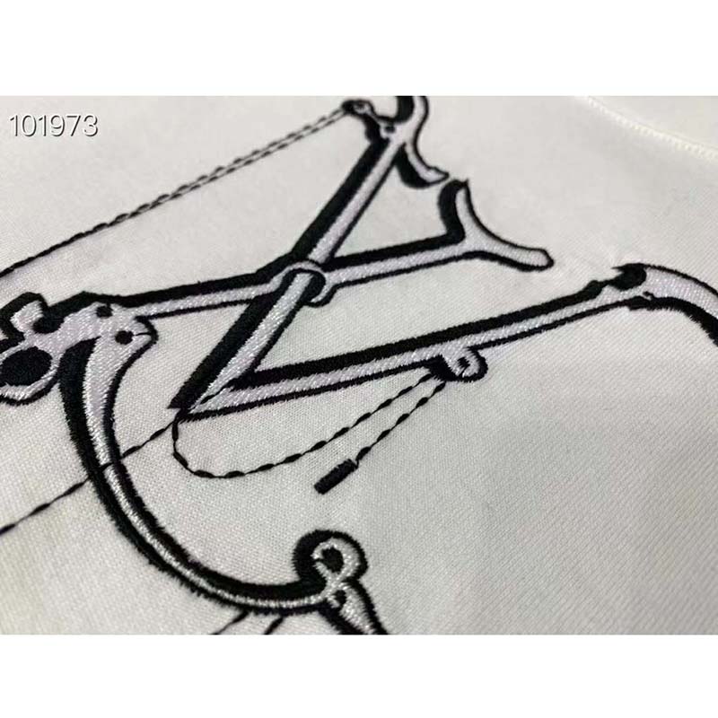 Louis Vuitton louis vuitton pendant embroidery t-shirt