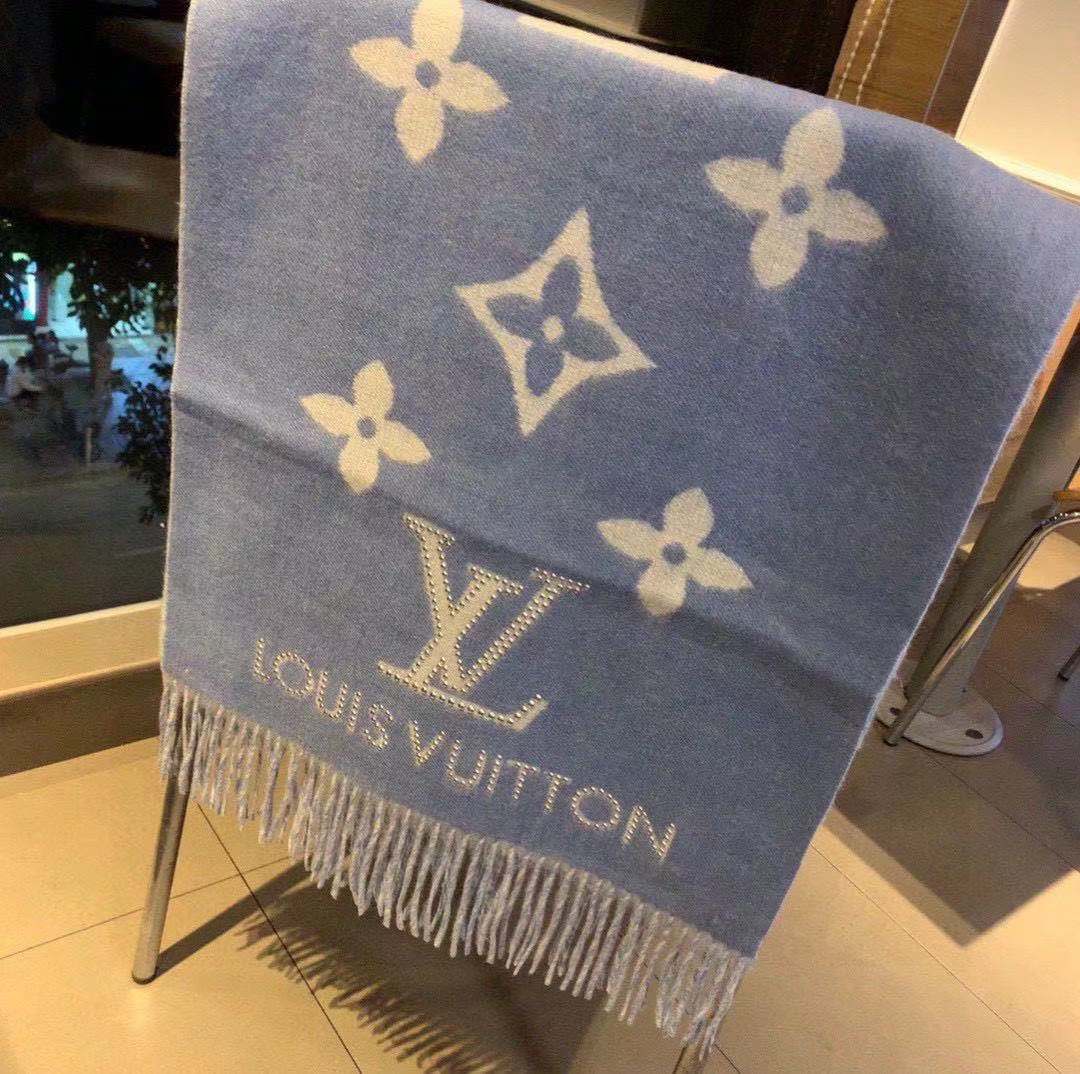 Louis Vuitton Reykjavik Scarf, Denim Blue