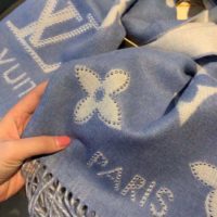 Louis Vuitton LV Unisex Studdy Reykjavik Scarf with Monogram Print and LV Initials M76076