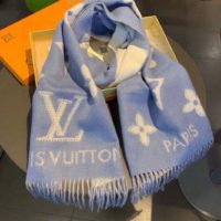 Louis Vuitton LV Unisex Studdy Reykjavik Scarf with Monogram Print and LV Initials M76076