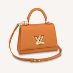 Borsa a mano da donna Louis Vuitton Twist One Handle PM in pelle Taurillon - Marrone