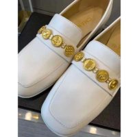 Chanel Women Loafers Lambskin Ivory 1.5 cm Heel