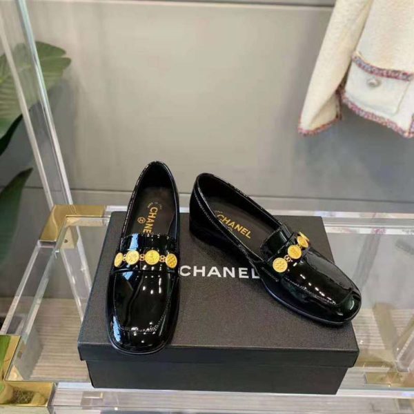 Chanel Women Loafers Patent Calfskin 1.5 cm Heel-Black (4)