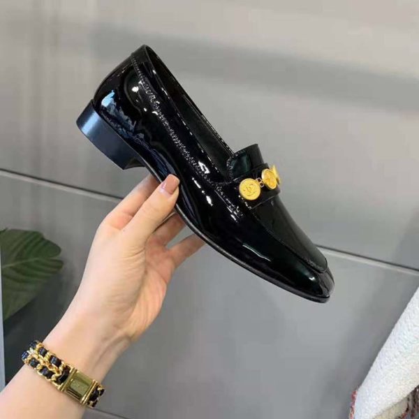 Chanel Women Loafers Patent Calfskin 1.5 cm Heel-Black (5)