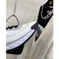 Chanel Women Sneakers Suede Calfskin Nylon & Grosgrain White Gray & Yellow