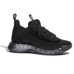 Zapatillas Chanel para mujer de ante, piel de becerro, terciopelo y grogrén negro