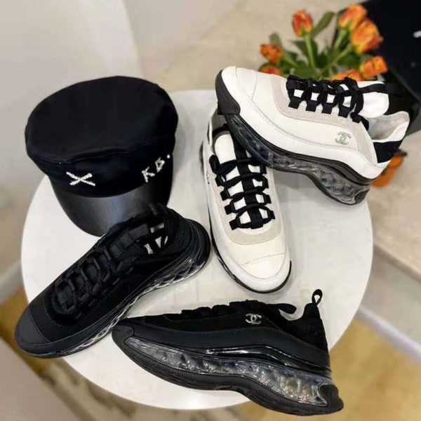 Chanel Women Sneakers Suede Calfskin Velvet & Grosgrain Black (12)