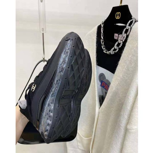Chanel Women Sneakers Suede Calfskin Velvet & Grosgrain Black (15)