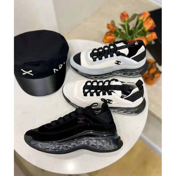 Chanel Women Sneakers Suede Calfskin Velvet & Grosgrain Black (4)