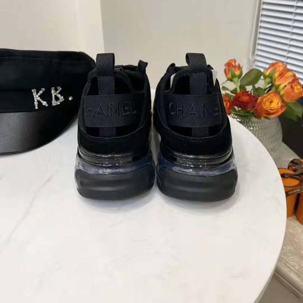 Chanel Women Sneakers Suede Calfskin Velvet & Grosgrain Black (9)