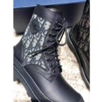 Dior Unisex Dior Explorer Ankle Boot Dior Oblique Jacquard Black Smooth Calfskin - Image 6