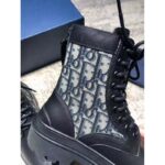 Dior Unisex Dior Explorer Ankle Boot Dior Oblique Jacquard Black Smooth Calfskin - Image 5