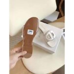 Dior Women D-Club Slide White Calfskin Leather 'CD' Signature - Imagen 8