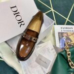 Dior Women Dior Code Loafer Burgundy Gradient Calfskin 'Christian Dior' Signature - Image 4