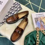 Dior Women Dior Code Loafer Burgundy Gradient Calfskin 'Christian Dior' Signature - Image 5