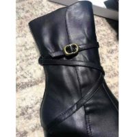 Dior Women Dior Empreinte Ankle Boot ‘CD’ Black Soft Calfskin