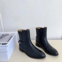 Dior Women Dior Empreinte Ankle Boot ‘CD’ Signature Black Calfskin