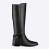 Dior Women Dior Empreinte Boot 'CD' Signature Black Soft Calfskin