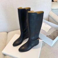 Dior Women Dior Empreinte Boot ‘CD’ Signature Black Soft Calfskin