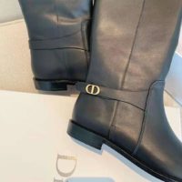 Dior Women Dior Empreinte Boot ‘CD’ Signature Black Soft Calfskin