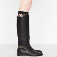 Dior Women Dior Empreinte Boot ‘CD’ Signature Black Soft Calfskin